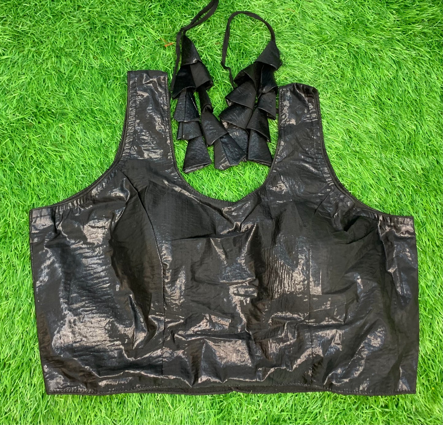 Black shining blouse