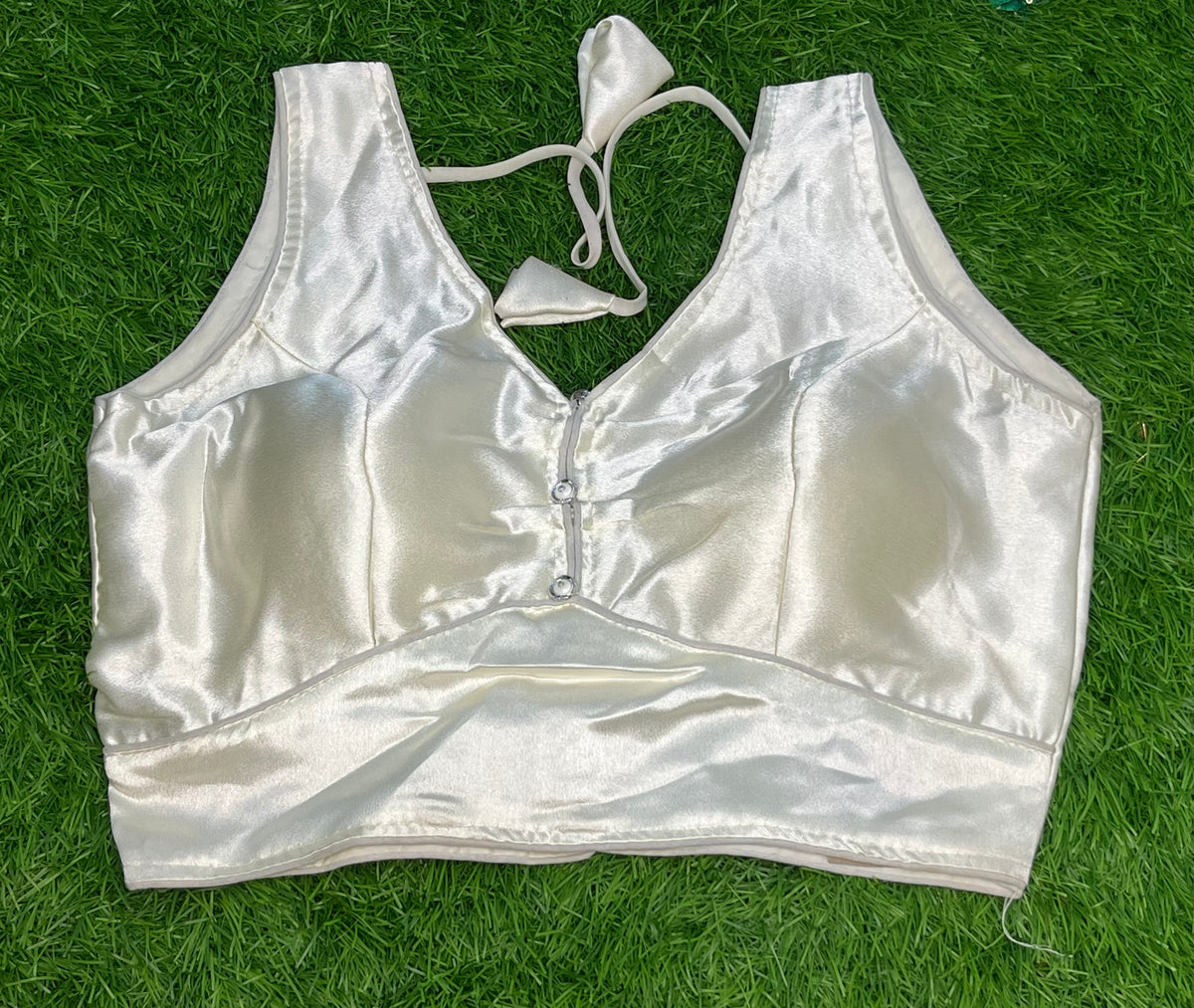 White with hands fancy blouse