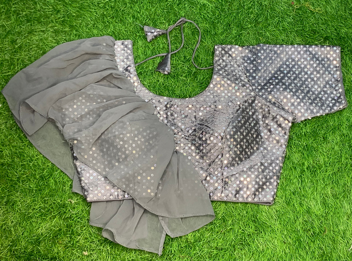 Grey sequence one side frill design