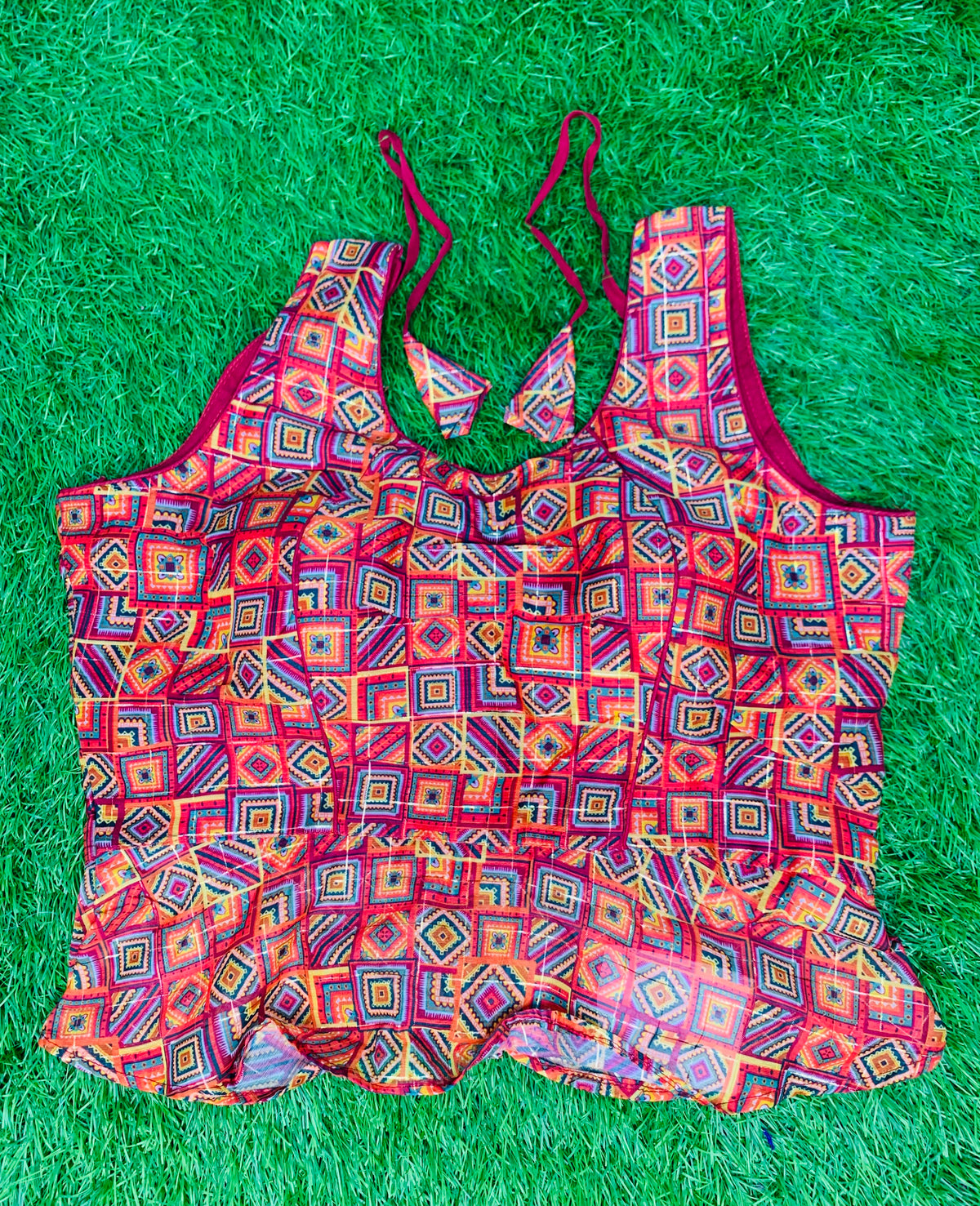 Marron peplum blouse