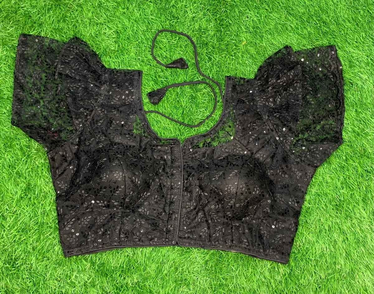 Black cut hands blouse