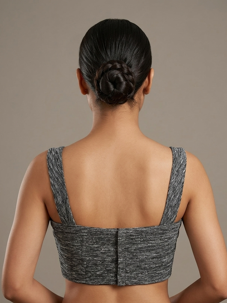 Metallic grey sleeveless designer blouse π