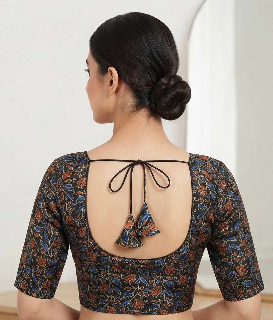 Floral Print V-Neck Blouse 👚 with s