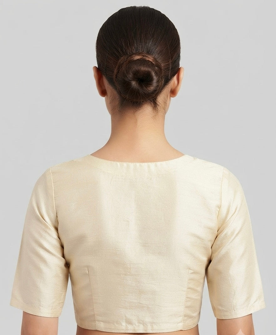 Tissue plain V-neck Blouse 👚 with sleeves🌸