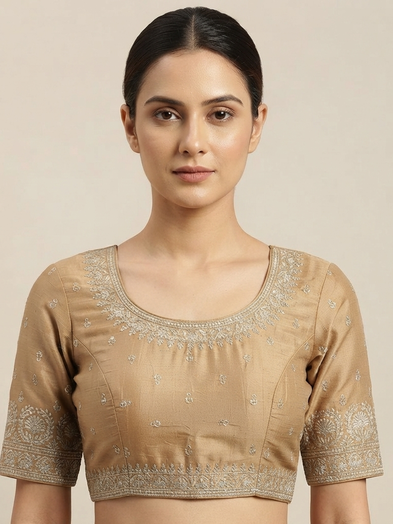 Beige embroidery work Blouse π