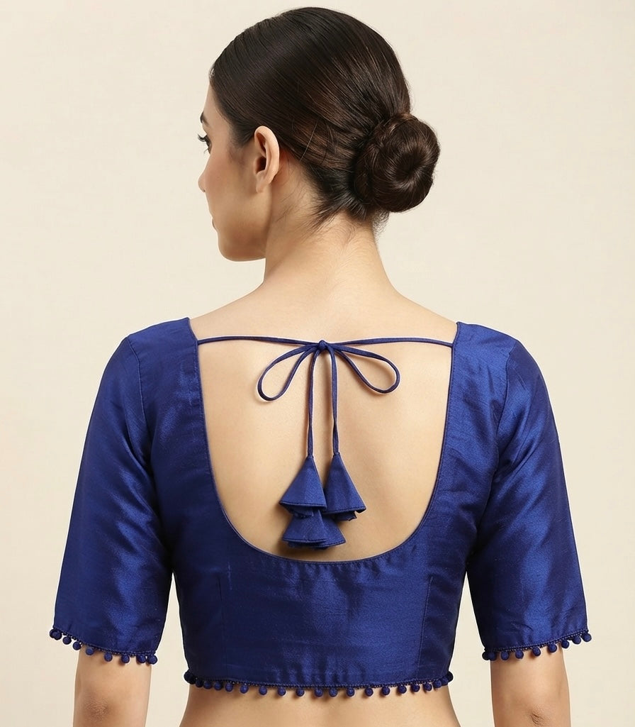 Fancy Royal blue Blouse 👚 with sleeves