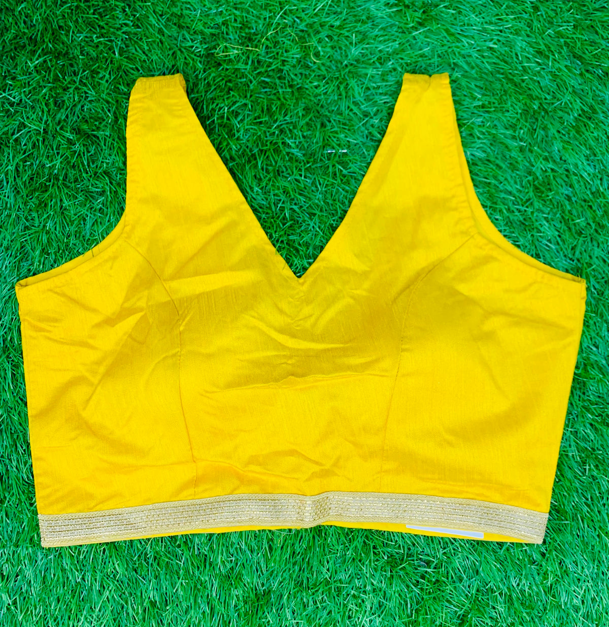Yellow border blouse