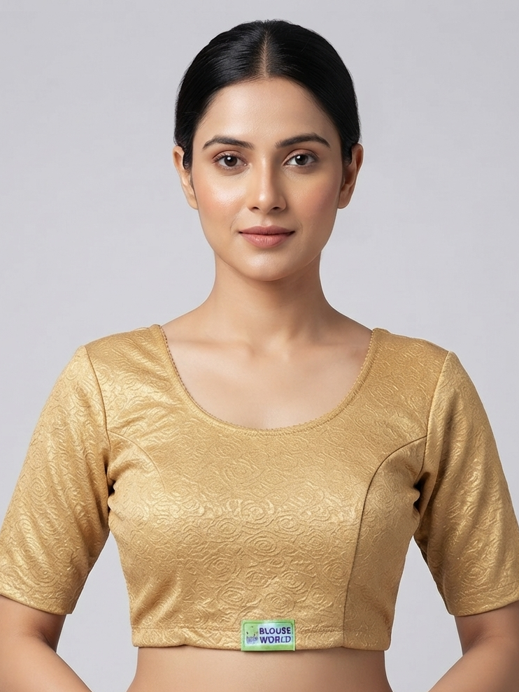 Golden stretchable Blouse 👚(2xl size