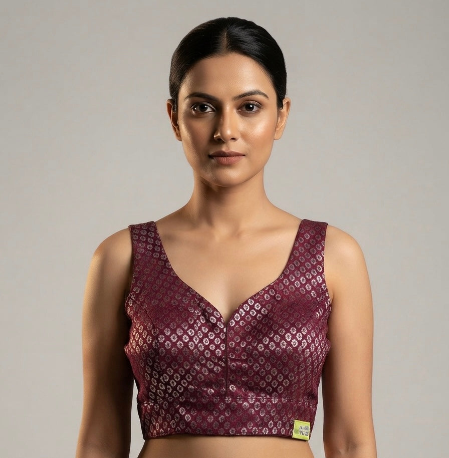 Banaras Royal Weave Blouse 👚 side hands available 🌺