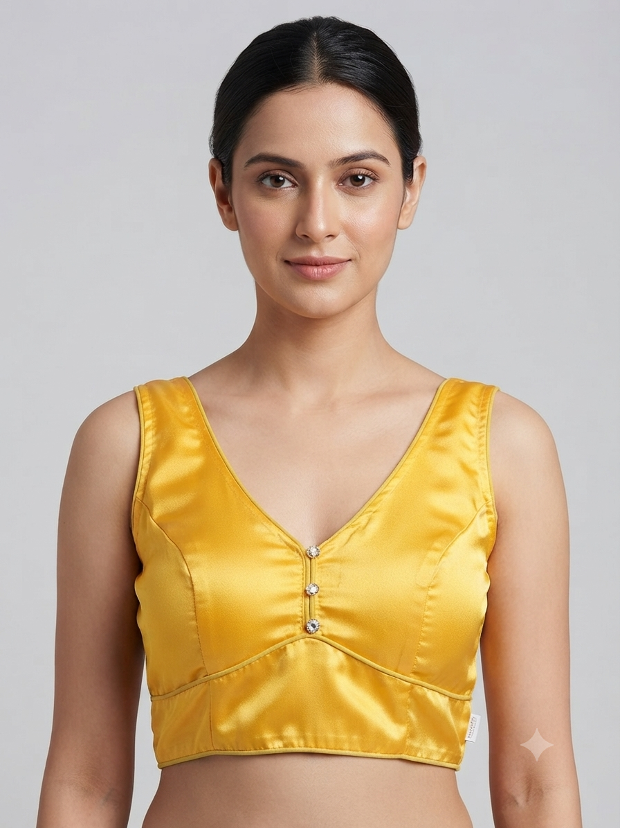 Fancy yellow Blouse with hands