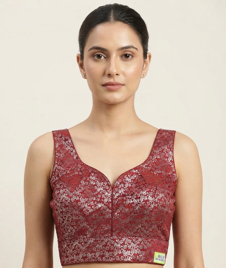 Banaras Zari Glow Blouse 👚 side hands available✨