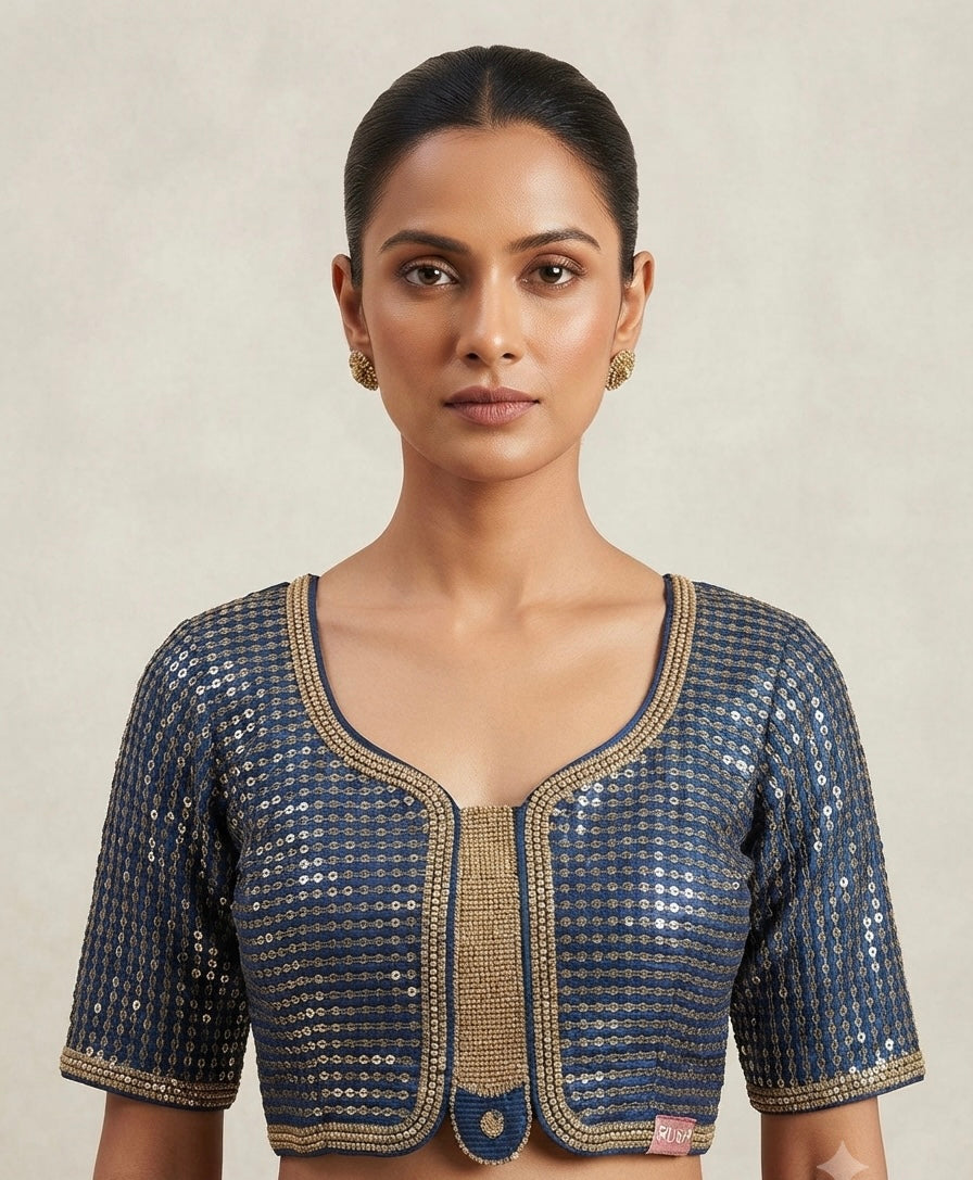 Designer embroidery Blouse ๐ elbow hands ๐บ