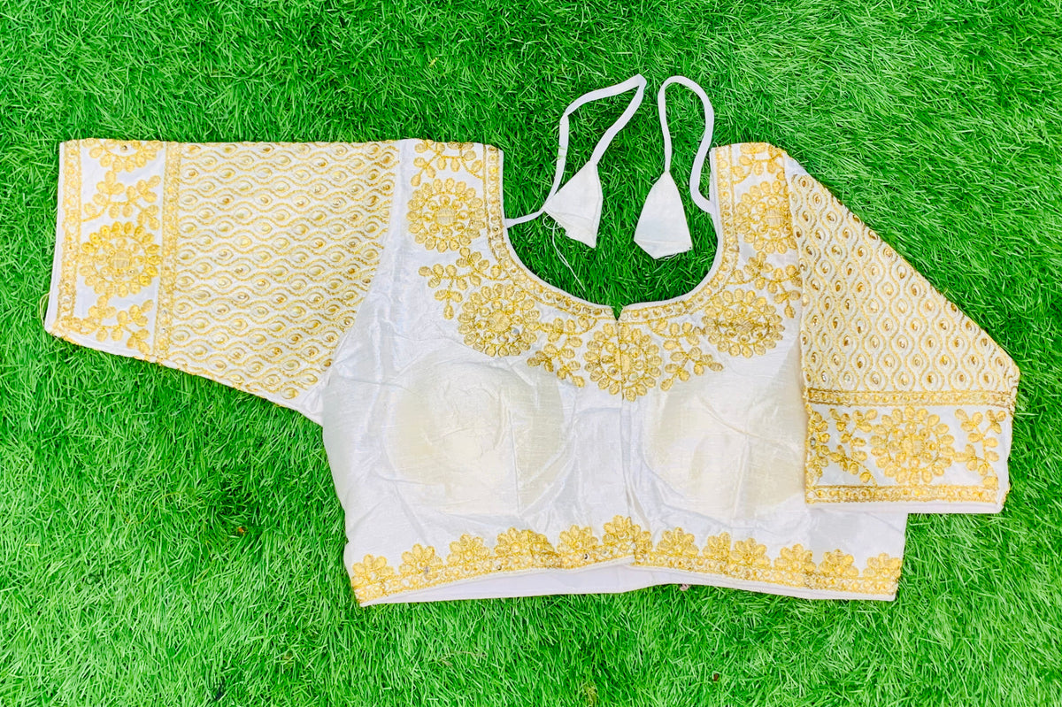 White gold embroidery work