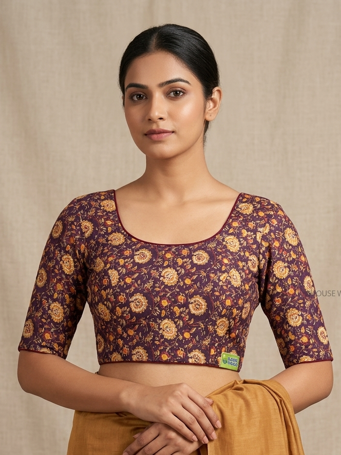 Kalamkari stretchable blouse 👚(xxl