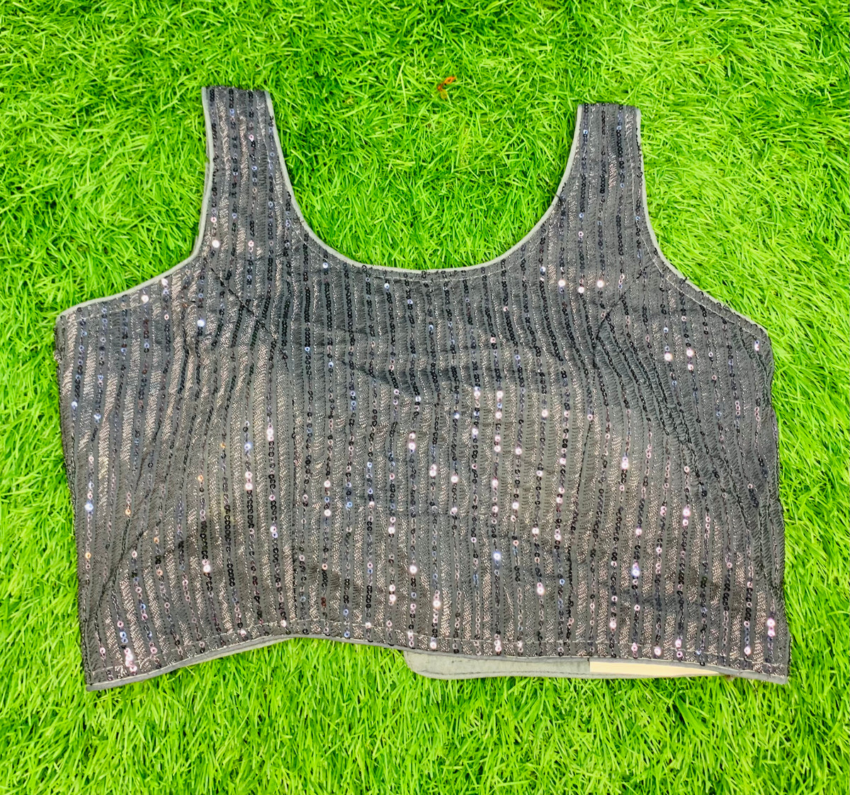 Grey sequence blouse