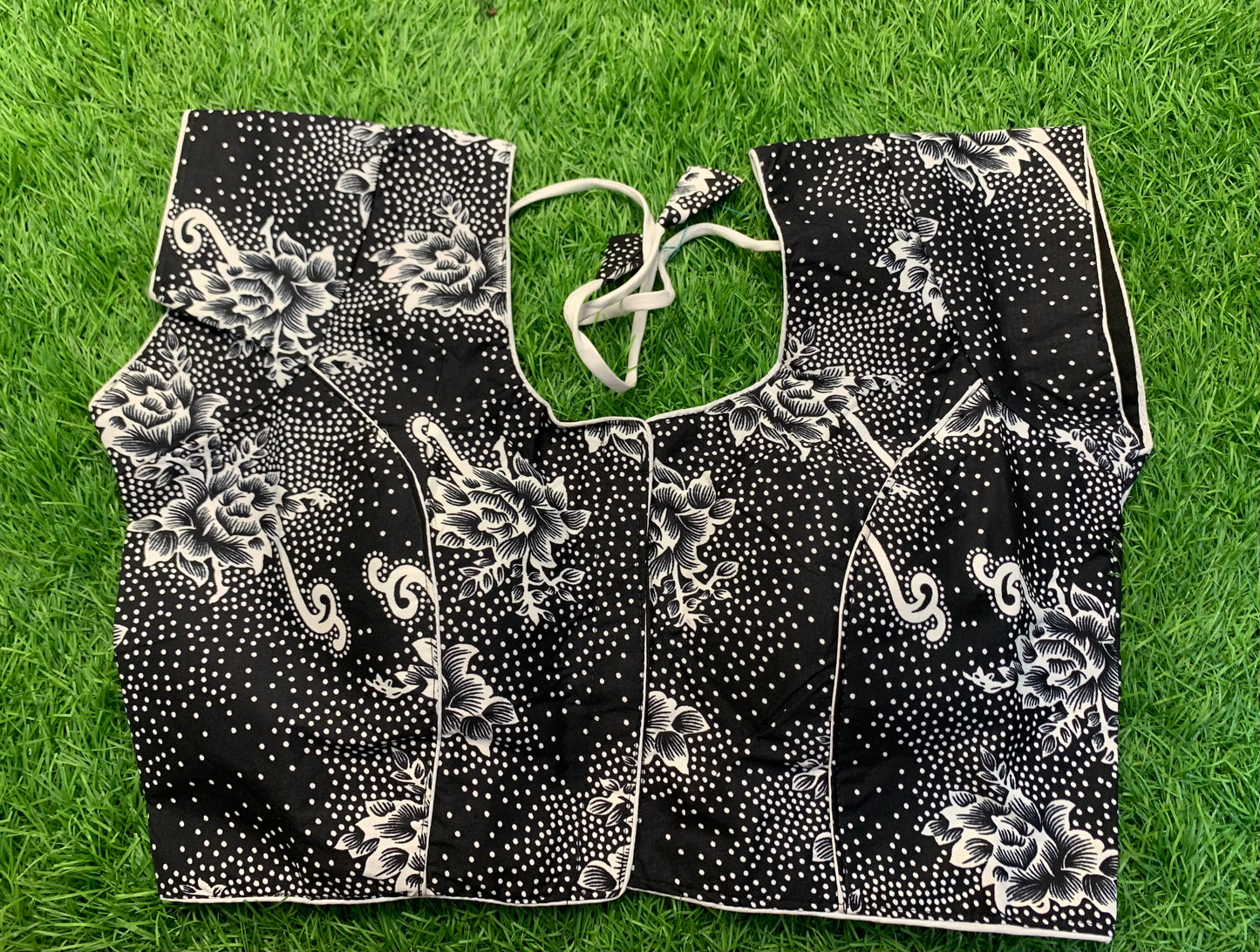 Black digital print fancy blouse π