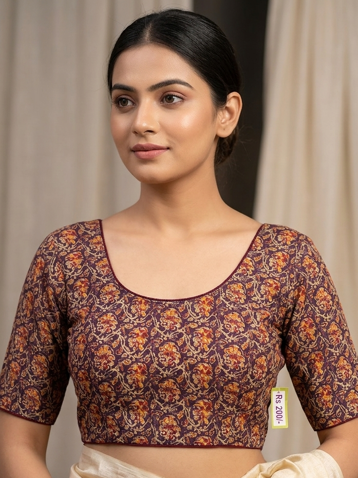 Kalamkari stretchable blouse 👚(xxlsize