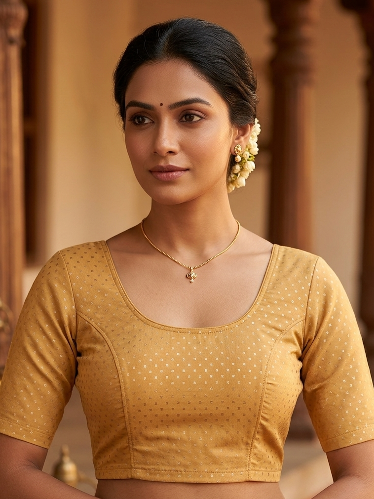 Golden stretchable blouse 👚 (xxlsize