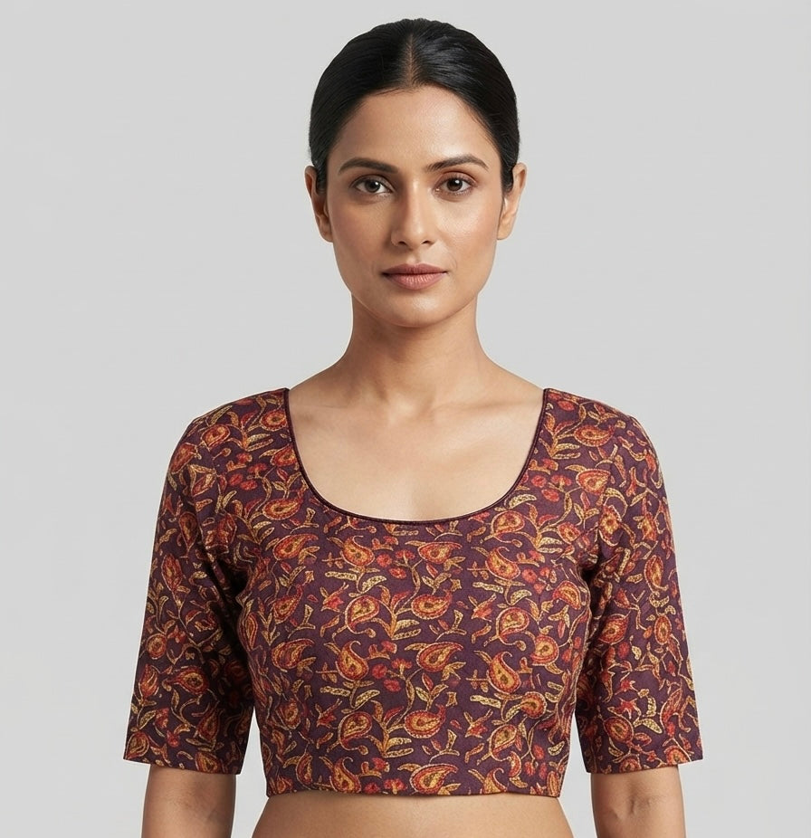 Fancy Kalamkari stretchable Blouse 👚