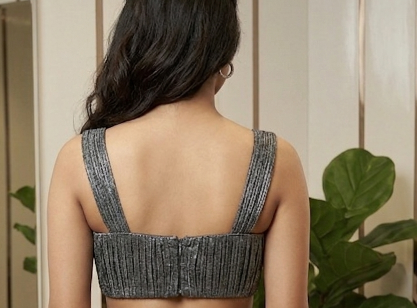Premium light grey sleeveless Blouse 👚