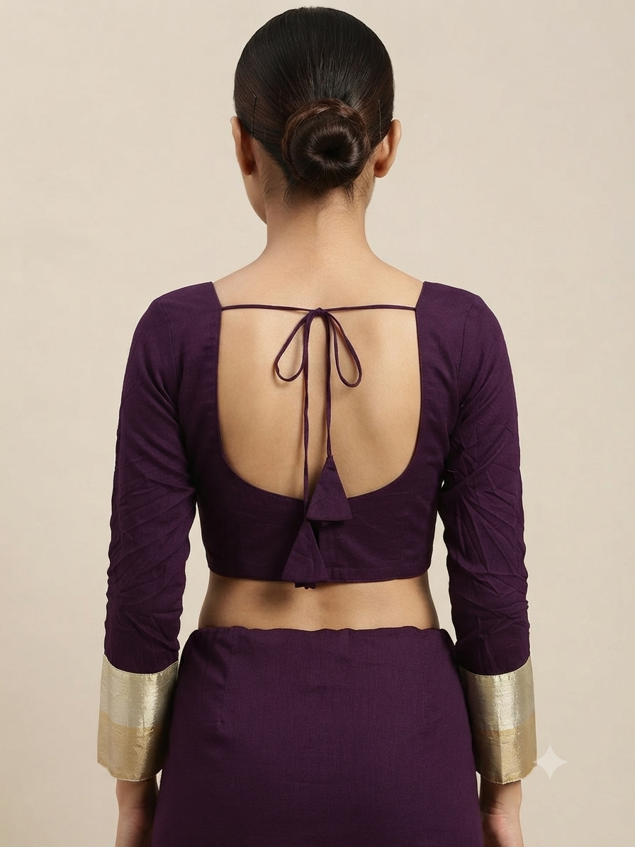 Royal Navratri Gota patti Blouse 👚 full hands purple colour
