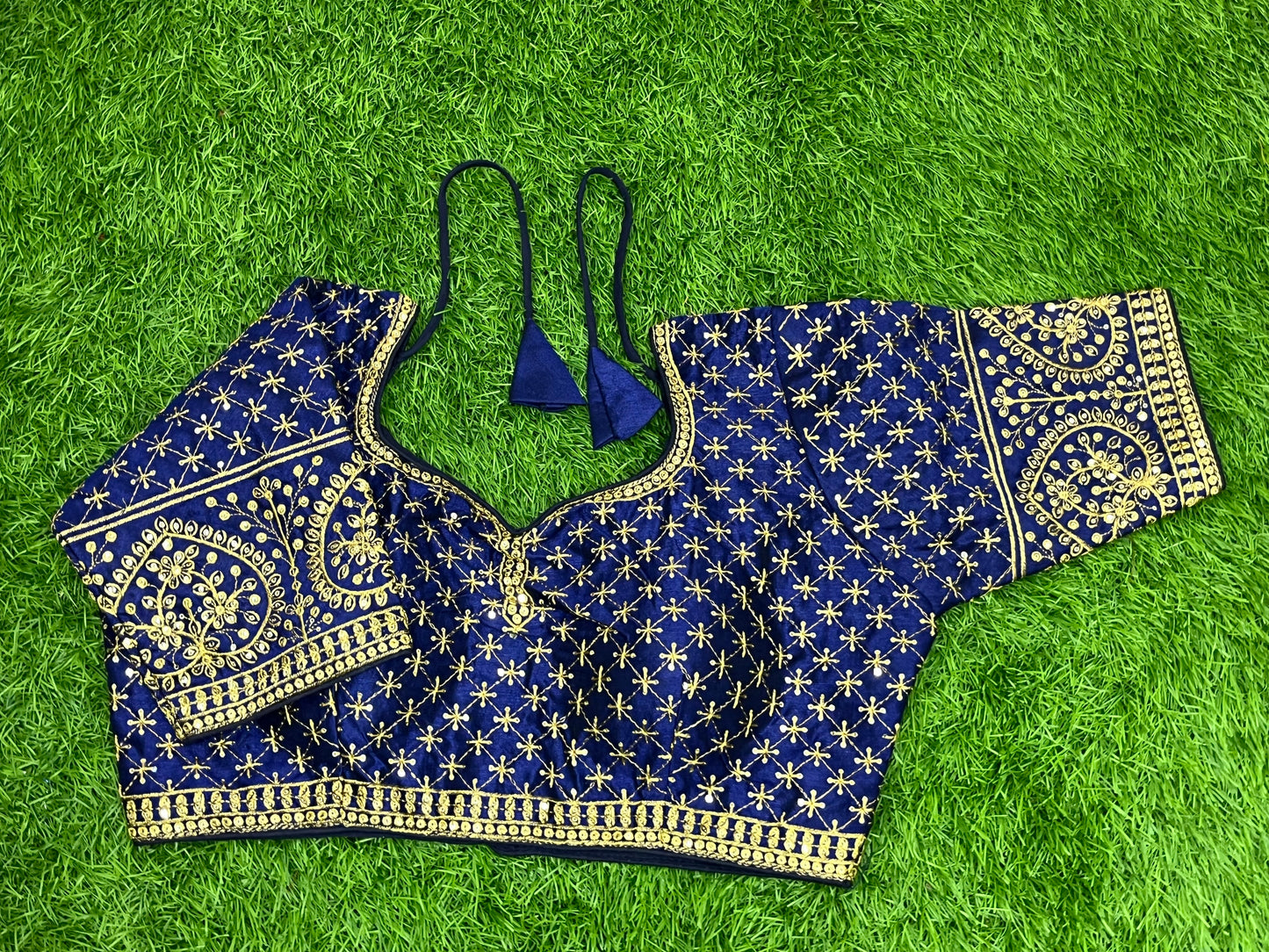 Navy blue fancy blouse