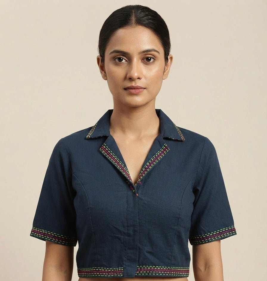 Mirror ๐ช thread ๐งต work Blouse ๐ collar neck