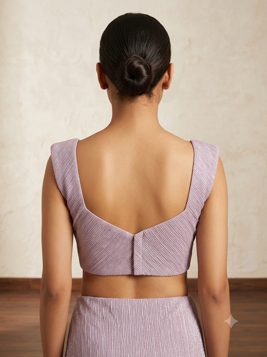 Lavender pink designer sleeveless blouse π