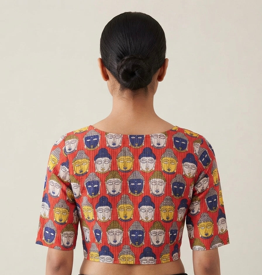 Buddha printed Blouse 👚 with sleeves