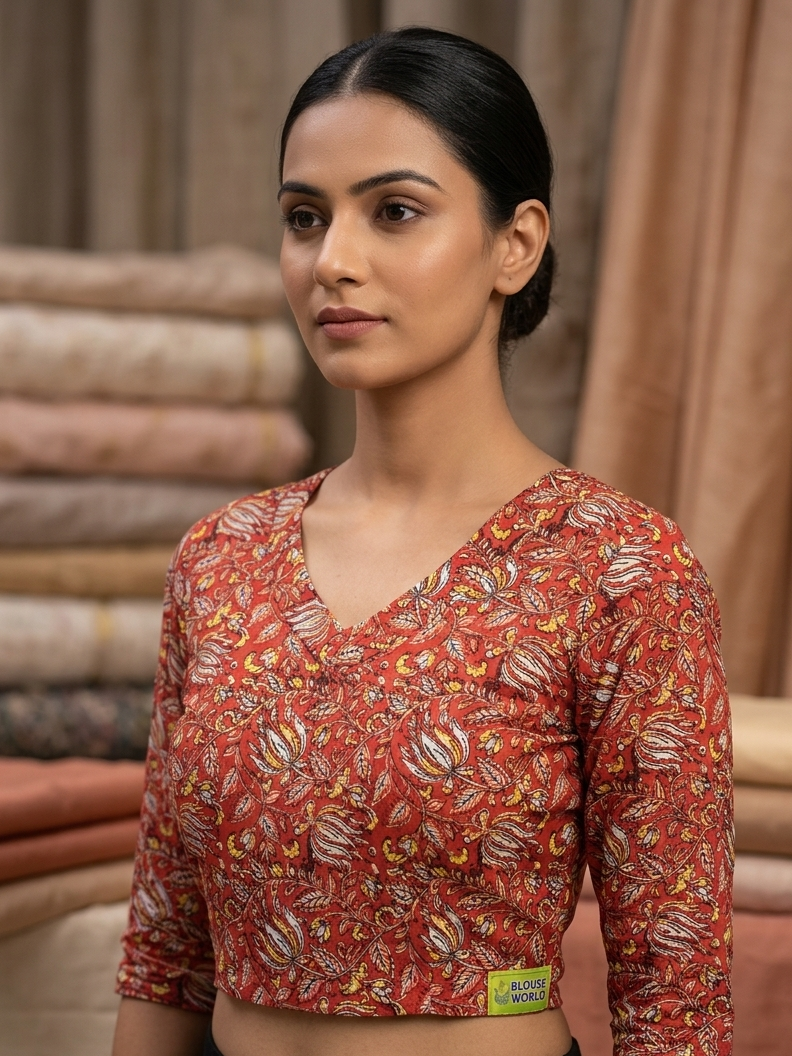 Kalamkari stretchable blouse 👚(xxlsize