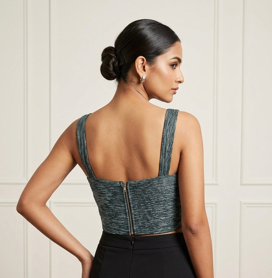Stylish light green sleeveless Blouse 👚