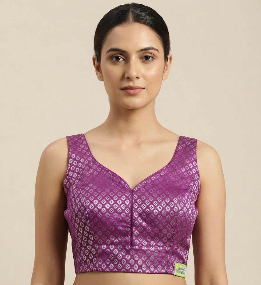 Banaras Charm Blouse 👚 side hands available 🌷