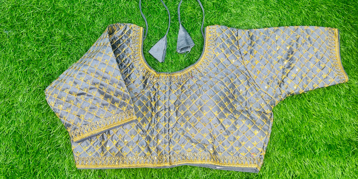 Golden zari blouse