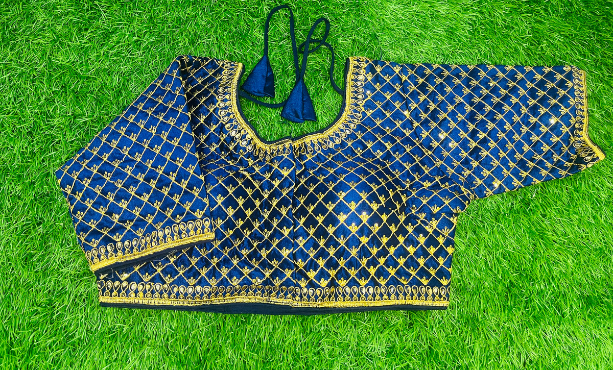 Navy blouse work blouse