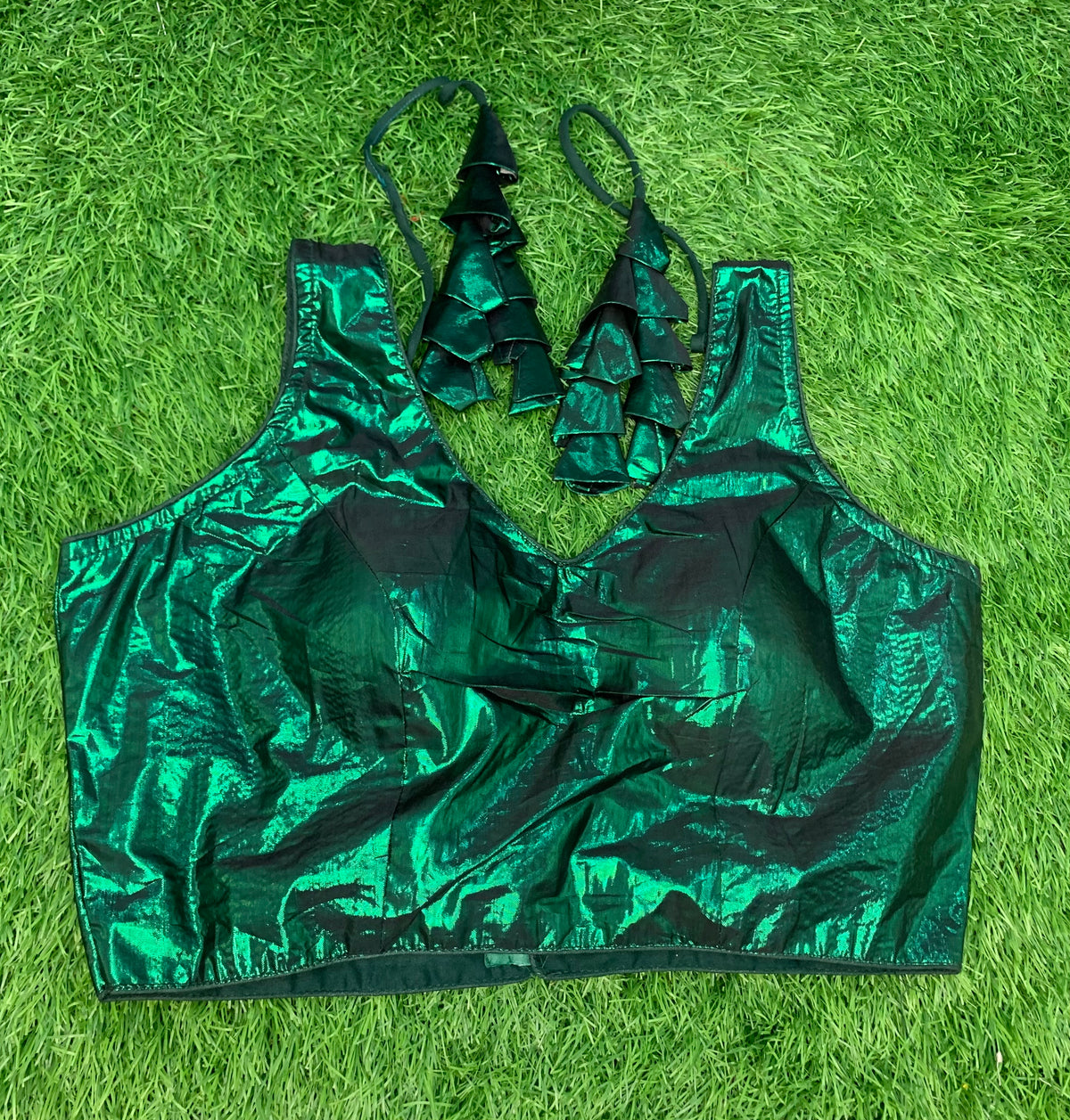 Green fancy blouse