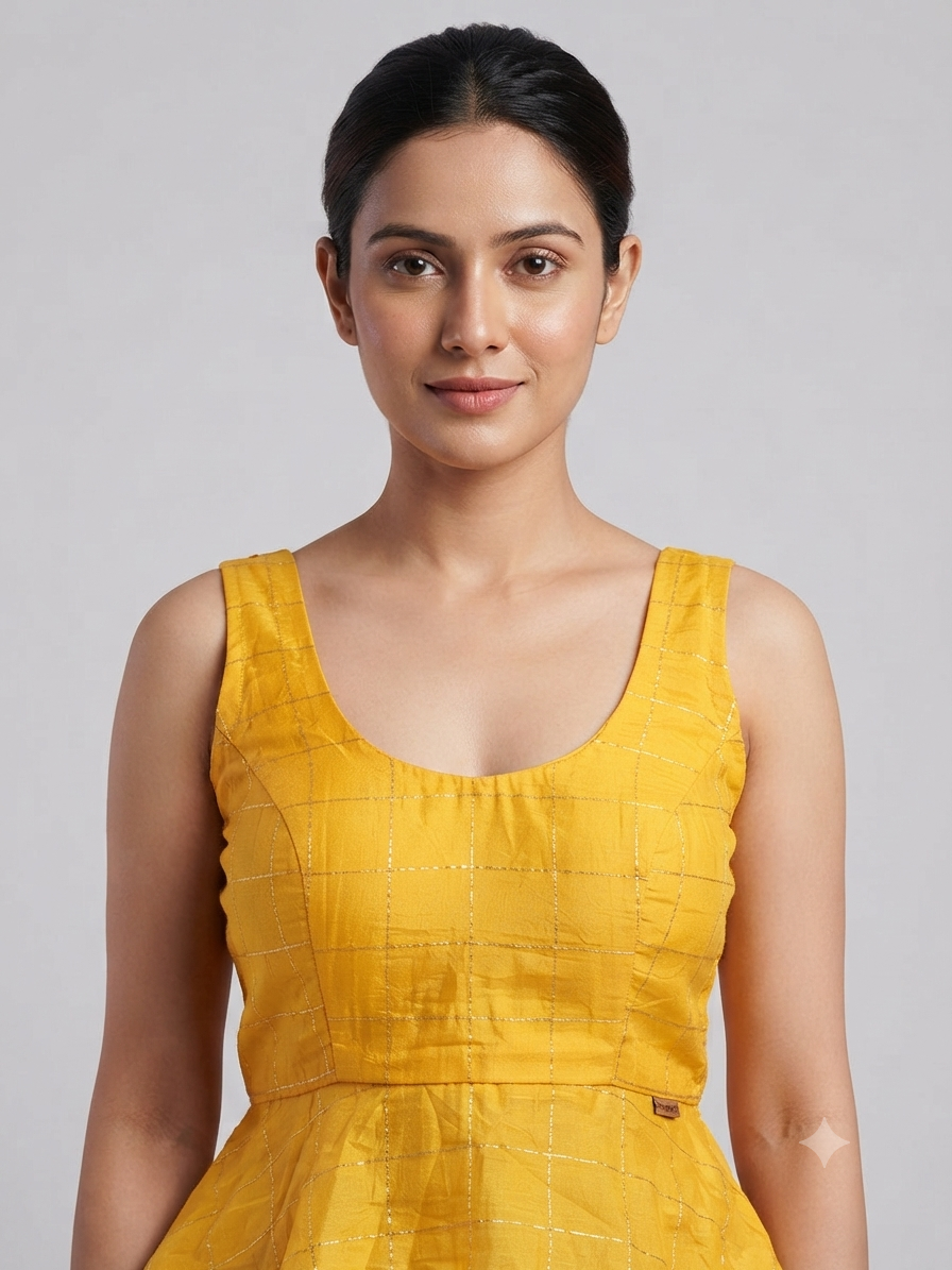 With hands yellow Blouse 👚