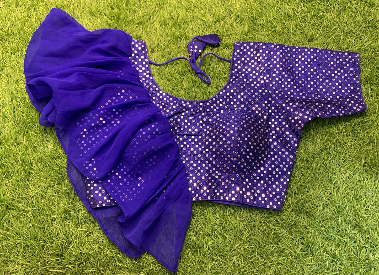 Royal blue fancy blouse π