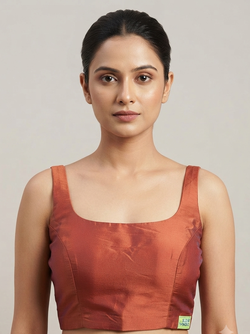 Sleeveless silk blouse