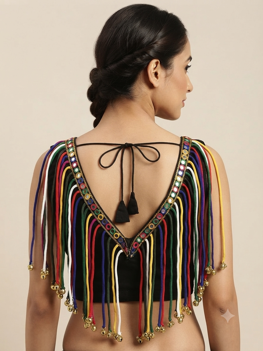 Colourful traditional Navratri Blouse 👚sleeveless ✨