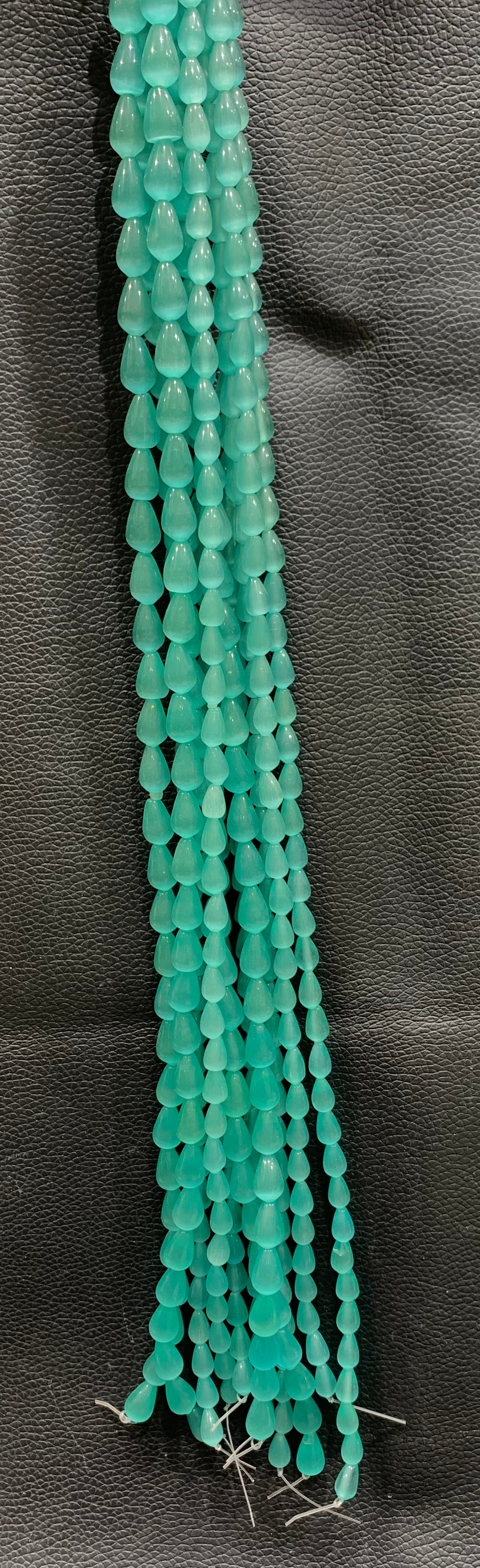 Drop beads sea green colour each line 400₹ each line contain 60 pices