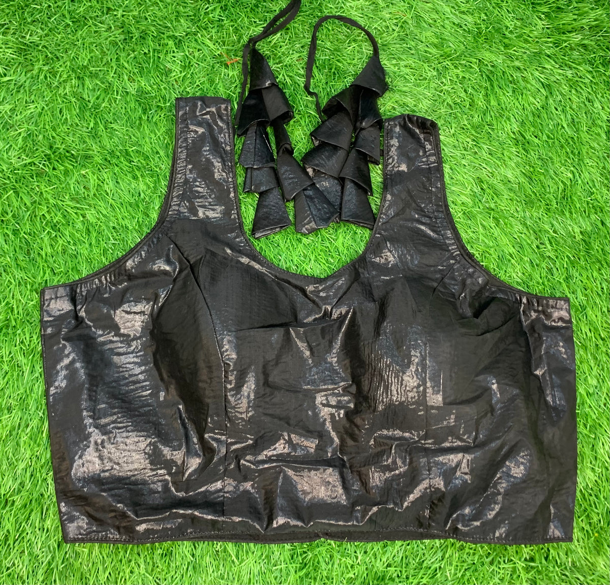 Black shining blouse