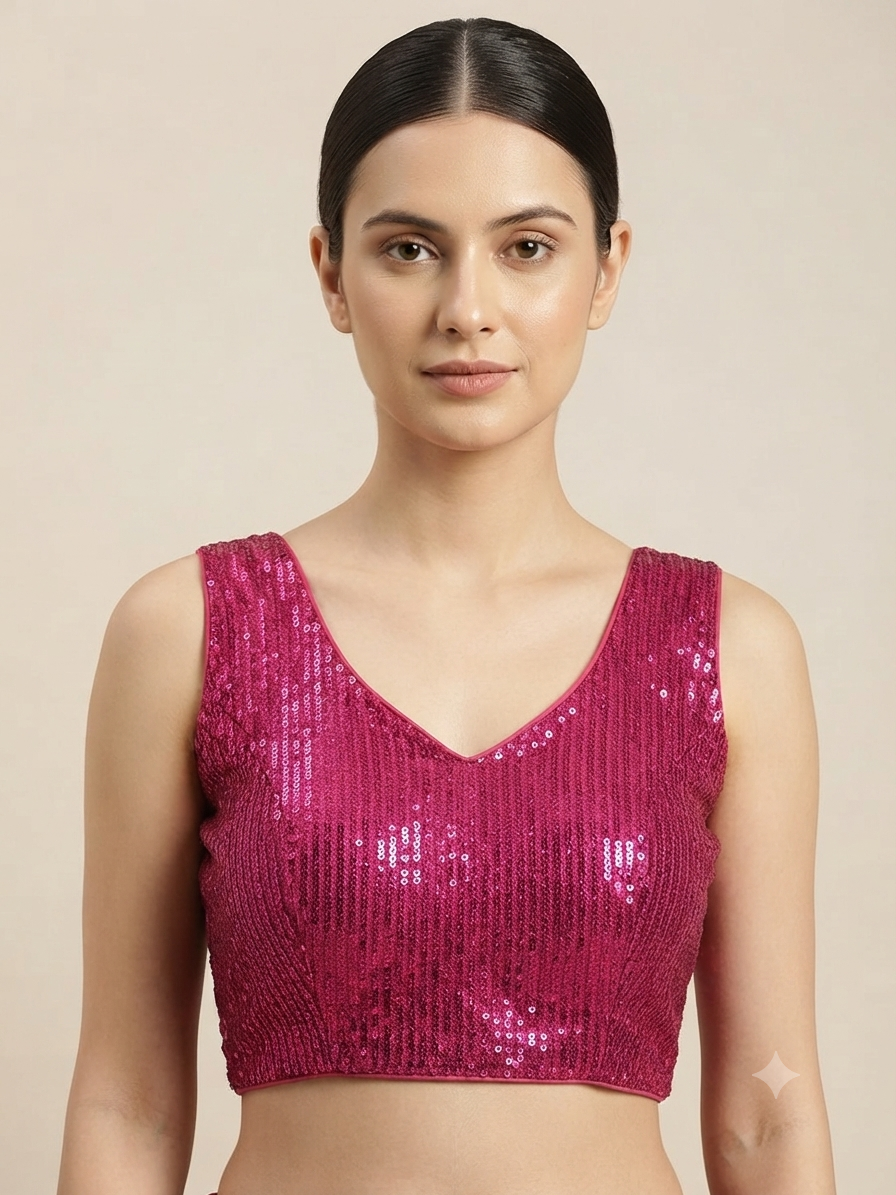 Pink sequin Blouse 👚 with hands