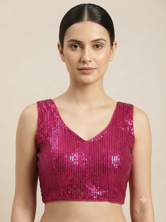 Pink sequin Blouse 👚 with hands