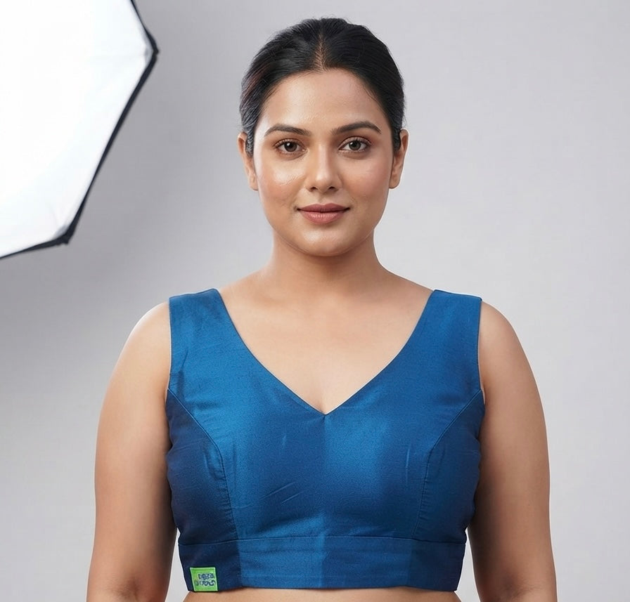 Fancy plain silk Blouse 👚- plus size