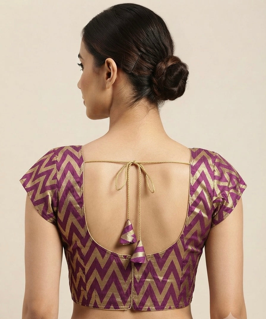 Purple zigzag Blouse 👚 mega hands