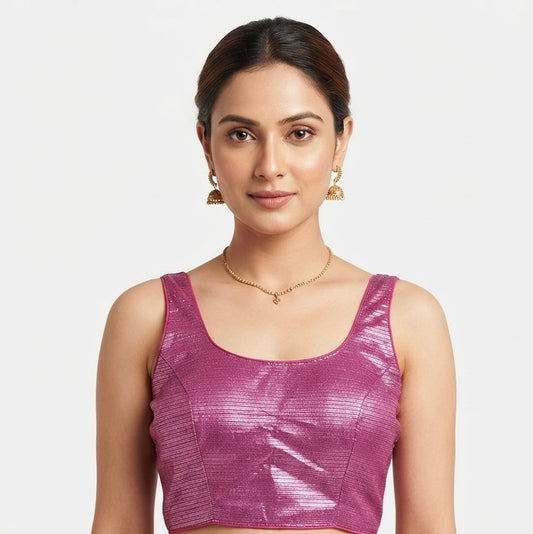 Pink shiny ✨ with hands blouse