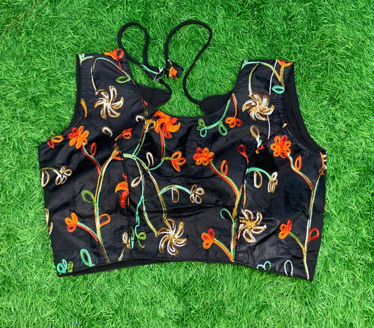 Black flower design with hands