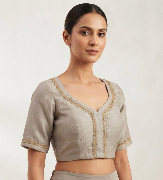 Premium backless V-neck with sleeve Blouse 👚