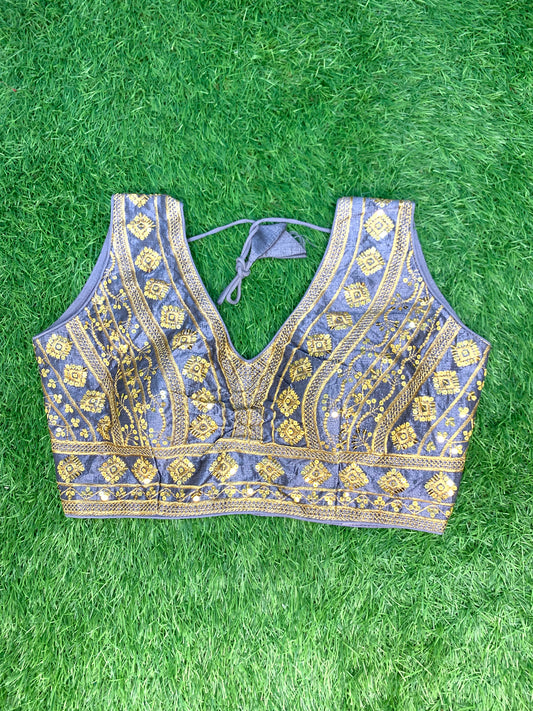 Designer v neck blouse