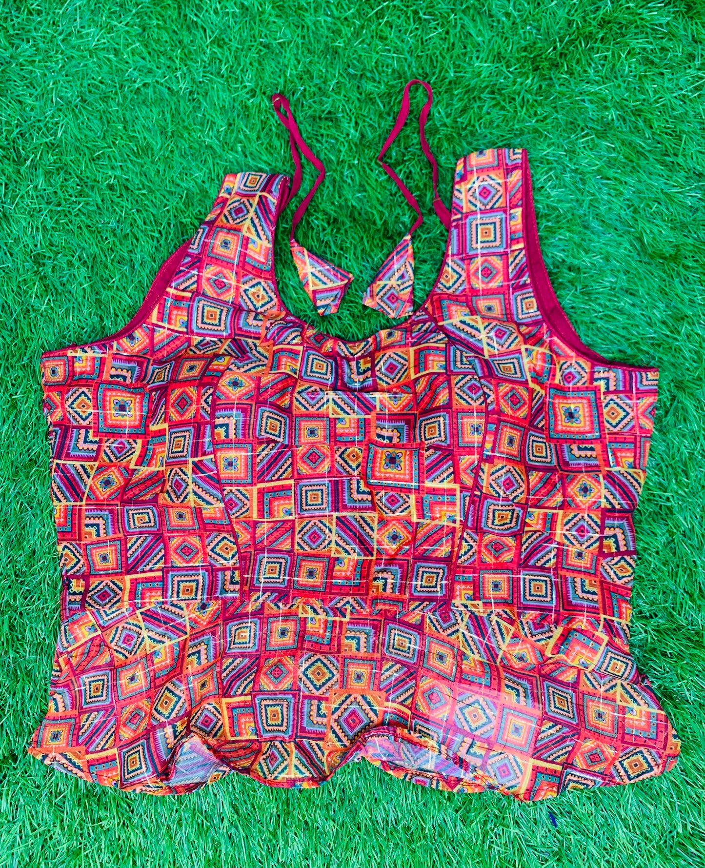 Marron peplum blouse